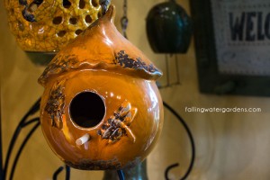 ceramic bird house