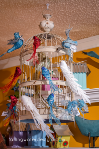 bird cage with birds