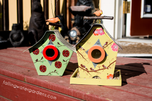 retro bird house & feeder